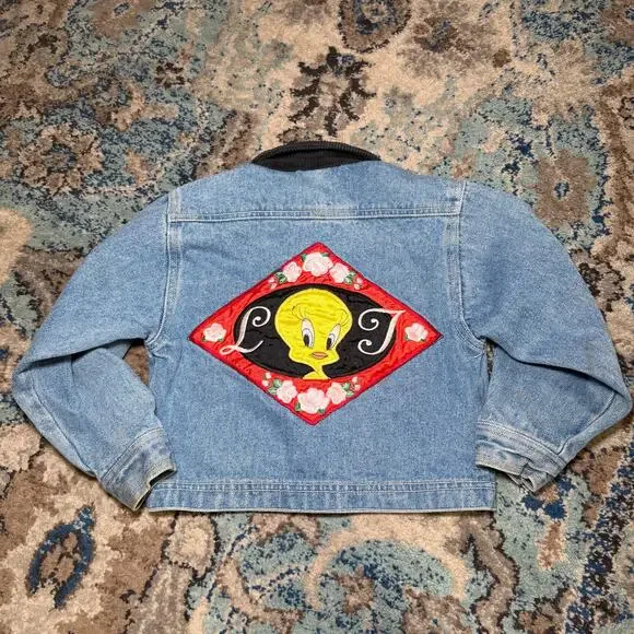1996 Looney Tunes Denim Jacket - Picture 1 of 7